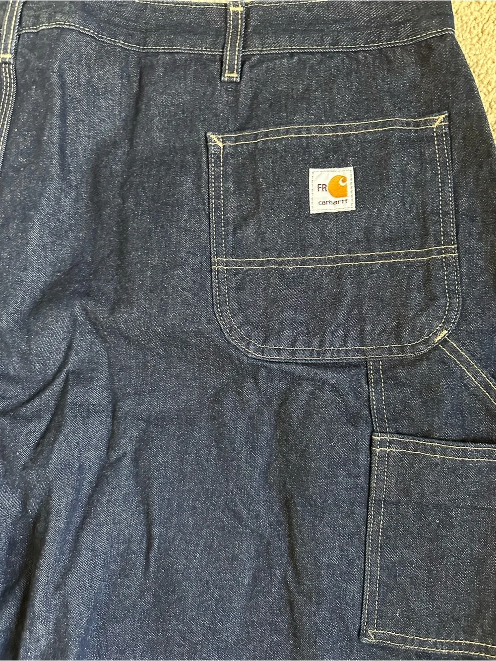 Carhartt Men’s FR Denim Jeans 54x32 Blue FRB13401 Straight Leg Workwear
